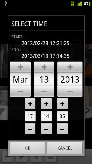 Select the desired date and time. 3. Tap OK. 4.