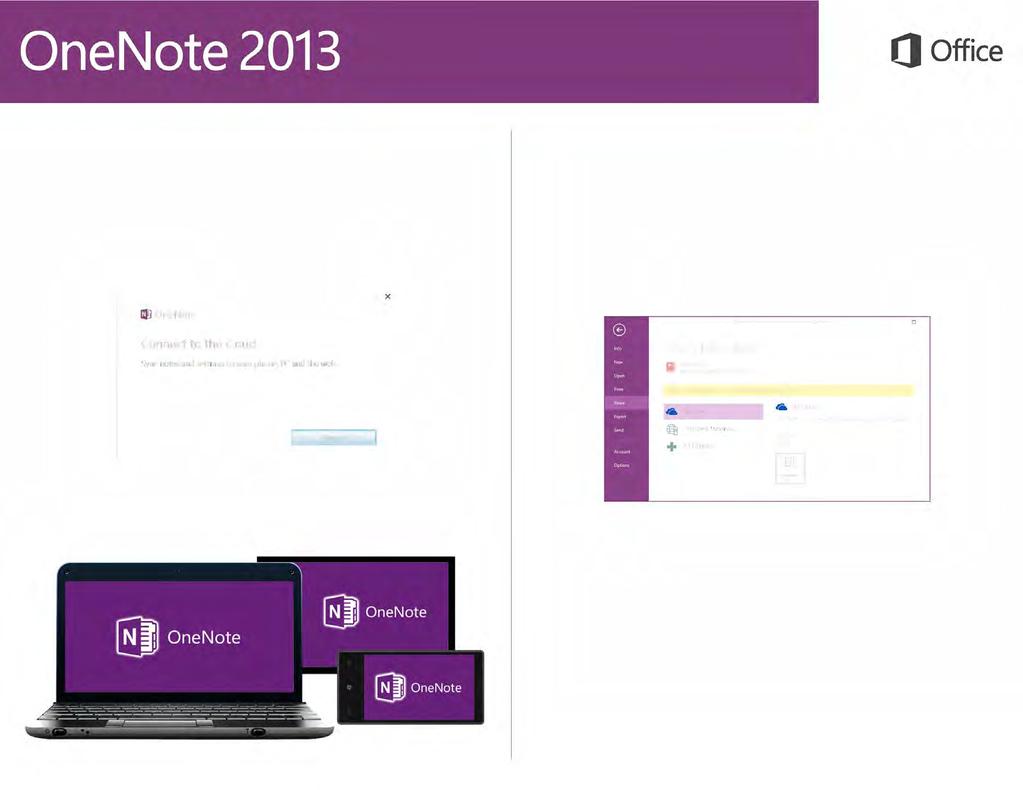 Keep your notes in the cloud If you re brand-new to OneNote, you ll be asked to connect to the cloud, where OneNote will create your first notebook.