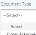 The document area allows you to search for documents, by different ways, based