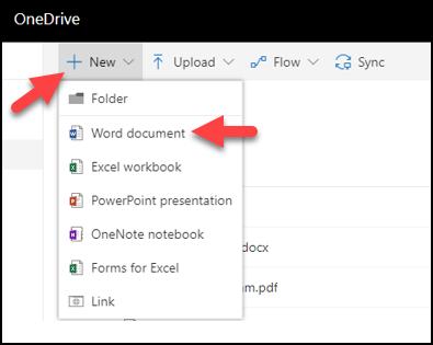 You can use Microsoft Office Web Applications directly from within OneDrive. 1. Select New from the OneDrive Documents page. 2.