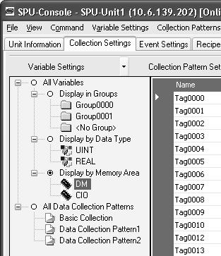 Data Collection Settings Window and Operation Section 10-2 10-2-2 Operations in the Classification Panel The following table explains the basic operations in the Classification Panel.