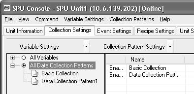 Setting Data Collection Patterns Section 10-4 5. Confirm that the data collection pattern has been added to the Classification Panel s All Data Collection Patterns directory tree.