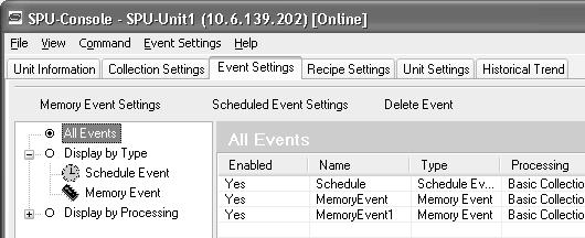 Setting Schedule Events Section 11-3 11-2-4 Copying Memory Event Rules Use the following procedure to copy memory event rules. 1,2,3... 1. Click the Event Settings Tab and select Memory Event Settings.