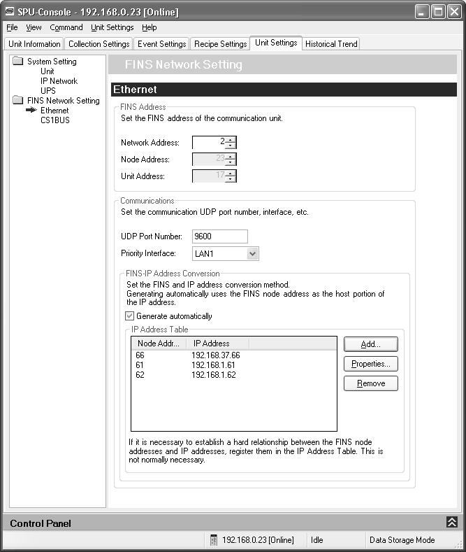 FINS Network Settings Section 14-2 14-2 FINS Network Settings The SYSMAC SPU Unit contains OMRON'S FinsGateway communications middleware, enabling it to use FINS messages.