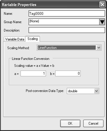 Setting Variables Section 18-3 The following table describes the Scaling methods on the Scaling Tab Page.