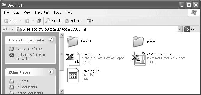 Displaying the Sampling Result Folder Section 18-8 18-8 Displaying the Sampling Result Folder The sampling files can be accessed from the computer by using a shared folder on a Windows network.