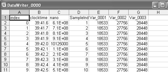 Variable shows a list of variable names that are in the header row of the CSV file. Select a variable to display in the variable cell.