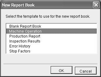 Templates Section 22-5 2. Select a template in the New Report Book Dialog Box. Click the OK Button. 3. A new report book will be created using the template as a prototype. 4.