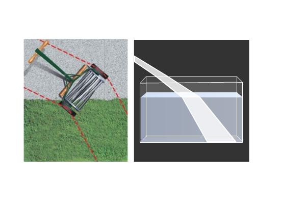 Refraction Section 1 Refraction Why does the lawnmower turn when it strikes the grass? The right wheel slows down before the left one.