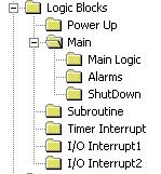 Programming Ladder Logic Blocks: Several different types of programming blocks are available for organizing the ladder program and for making it efficient.