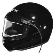 F X - 1 0 STANDARD FEATURES Meets or exceeds DOT FMVSS-218 Constructed using advanced thermo-plastic poly alloy Flush fit chin and head vents Double lens thermal pane face shield Molded thermal