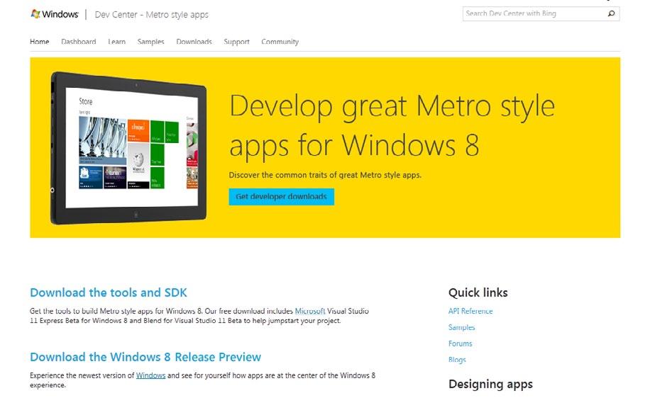In addition, the new Windows Design Center includes case studies, reusable design assets, and prescriptive guidance for creating beautiful, easy-to-use Metro style apps for Windows.
