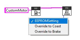 The neutral brake mode can also be overridden to Brake or Coast.