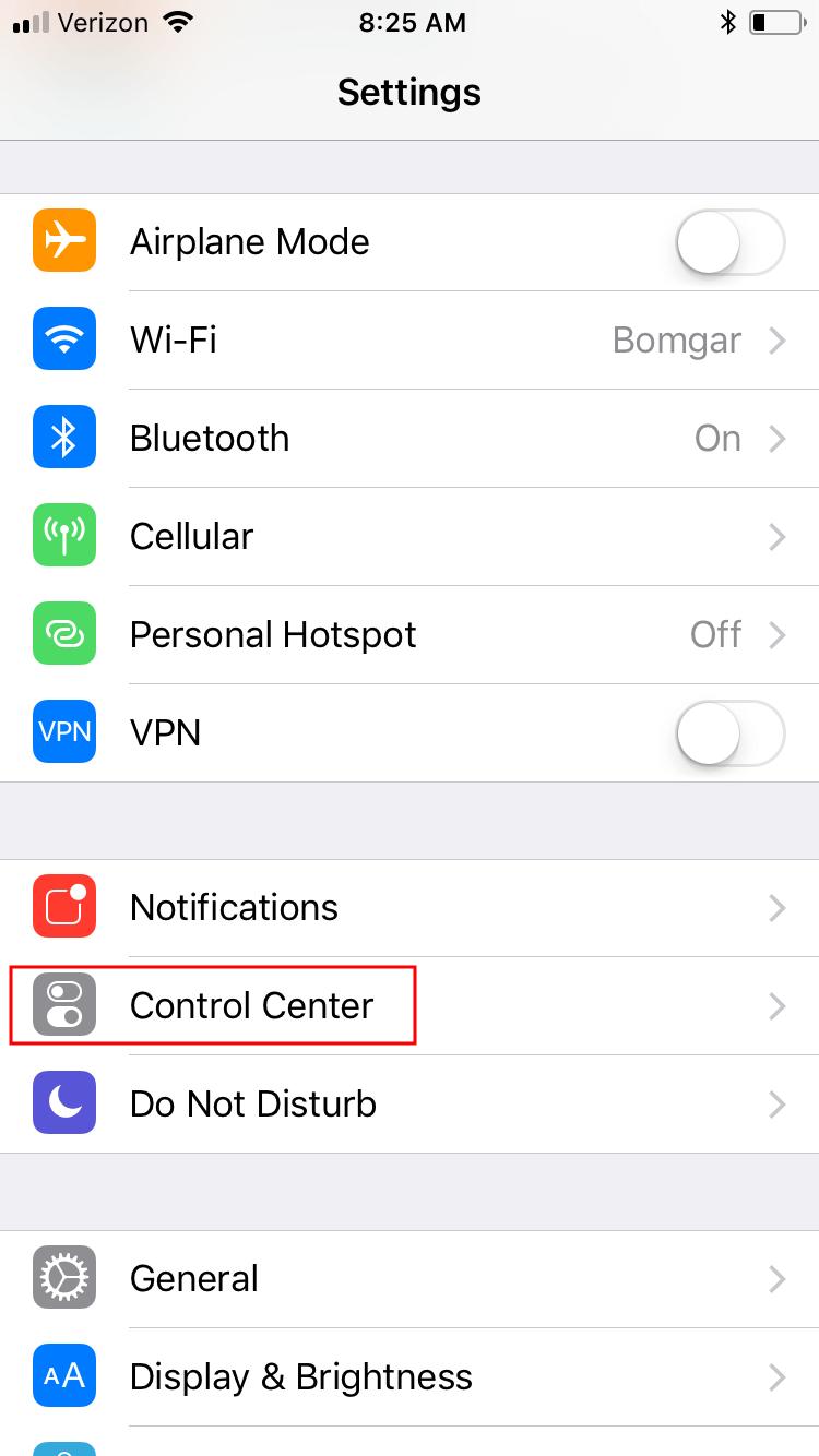 Configure the ios 11 Devices for Screen Sharing ios mobile devices can share or broadcast their screen to other applications, such as the BeyondTrust