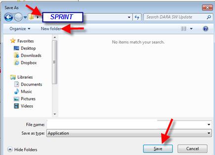 Create folder on Desktop and label it Sprint (so you