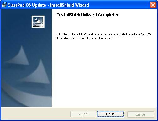 7 Finalize the installation update procedure.