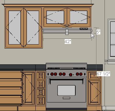 Home Designer Pro 2018 User s Guide 2. Click above the range to place the hood. 3.