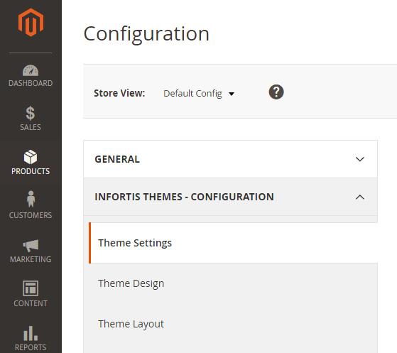 Admin panel: Stores > Configuration > Theme Settings For example, if you imported to the "Default Config", you need to select that scope using the Store View switcher.