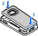 To release the SIM card holder, lift the holder up using the handle. 3. Insert the SIM card into the card holder.