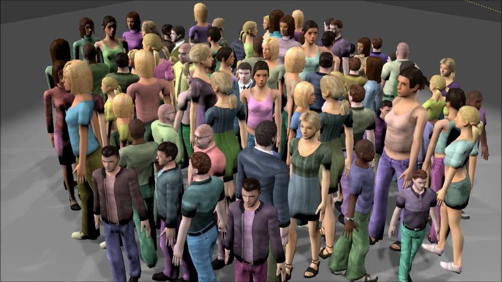 Adapting the routes: Moving through a dense crowd People can make