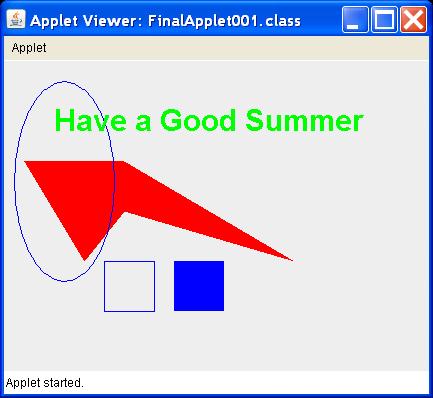 6. Write an applet that produces the following image.