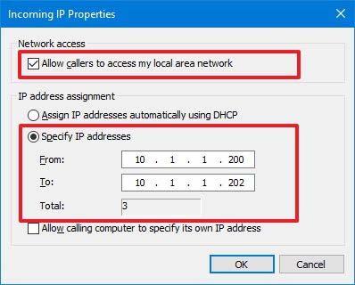 access using a VPN connection.