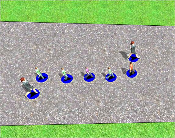 We extend the Velocity Obstacle approach for agent based crowd simulations by introducing Velocity Connection; the set of velocities that keep agents moving together whilst avoiding collisions and