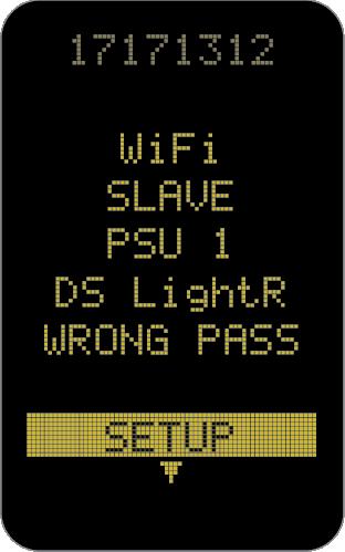 36 7 Wi-Fi settings menu 7.2.3 Wi-Fi errors when Wi-Fi module is in a SLAVE mode CAN T JOIN indicates a problem with the Wi-Fi network selection. The network (e.g. DS LightR ) is either not available, its name is spelled wrong, or there is a problem with its configuration.