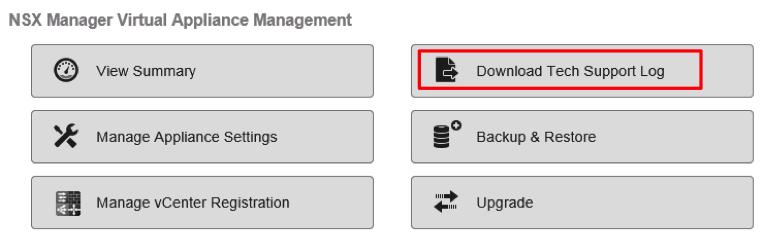 The NSX Manager log contains information related to the management plane, which covers create, read, update, and delete (CRUD) operations.