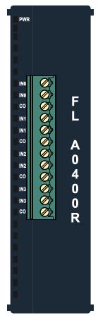 FLA0400R Product Specifications Analog Inputs Resolution 3 Wire RTD Sensors, Different Inputs 16 Bit Input Range PT100 (α1 and α2) α1: -200 850 0 C (-328 0 F 1562 0 F) α2: -100 457 0 C (-148 0 F 854