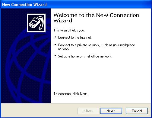 Step No 3 New connection wizard will open