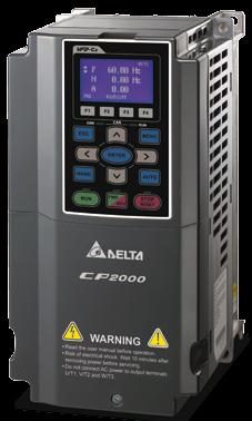 C2000 VFD-CP Series AC Drive Motor power up to 400kW 3ph HVAC drive for variable torque loads Fire mode and bypass functions Sensorless vector control Features for building automation applications