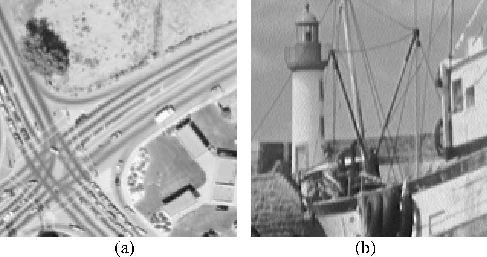 38 IEEE TRANSACTIONS ON IMAGE PROCESSING, VOL. 13, NO. 1, JANUARY 2004 Fig. 4. (a) Original AERIAL image. (b) Original BOAT image.