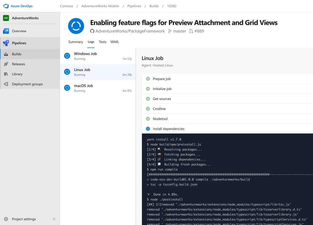 Azure Pipelines Cloud-hosted pipelines for Linux, Windows and macos, with unlimited minutes for open source Any language, any platform, any cloud Build, test, and deploy Node.