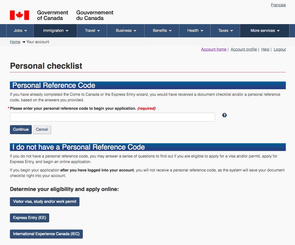 Step 4: Personal Checklist Have a personal reference code?
