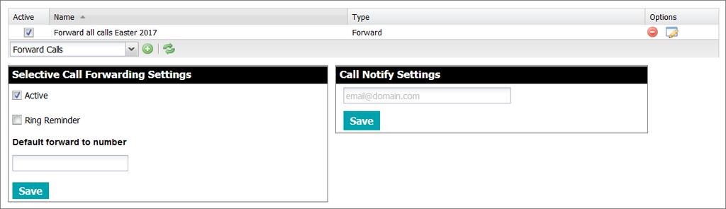 In the Calls from section, you can apply the rule to all incoming calls or selected numbers 6.