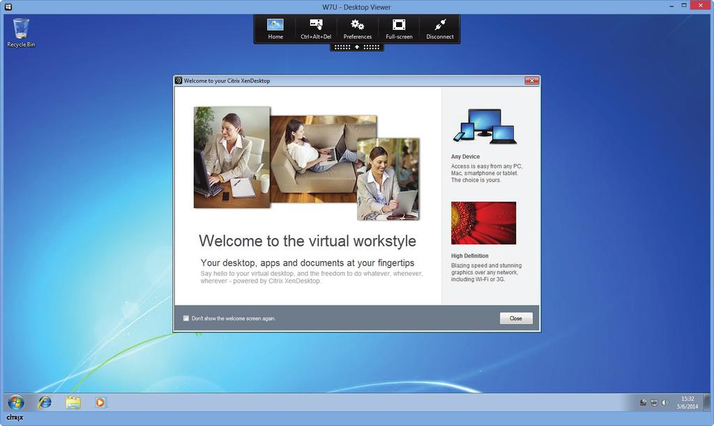 Configuring Client Settings Configuring Service Access Settings 95 Screen for On-Demand Desktops: XenDesktop 7.5 Platinum 5.