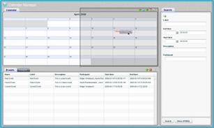 Brief: Calendar Management application. A convenient way to create a simple new application, such as this one, is to use the TBE application component as a starting point and modify it as needed.