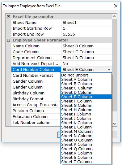 The order and number of columns in the file must be in accordance with the template.