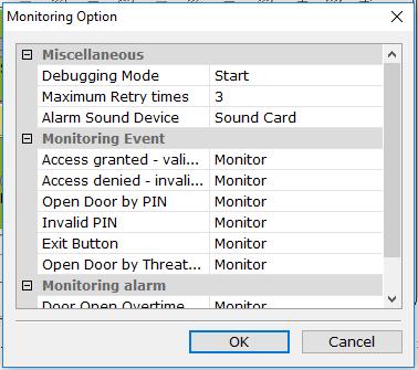 Monitoring options The maximum number of retries - number of attempts to communicate with the controller that will be performed by the program before turning off the monitor mode.