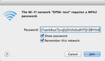 Test it and connect a client. Launch your wireless connection utility, scan for the DPSK-batch SSID and, using the first passphrase in the.