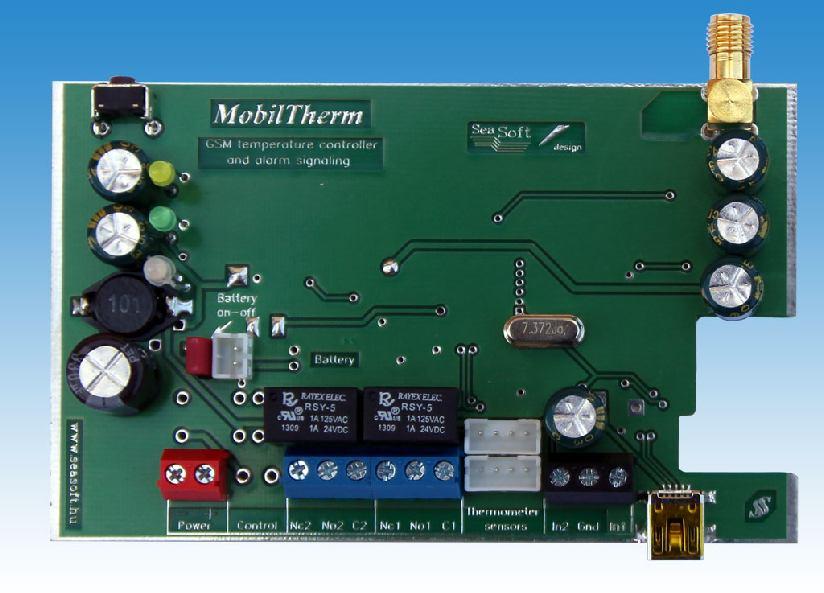 The small and narrow digital thermometer sensor modules can be connected to the panel by 4 core coaxial screenedwires.