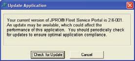 5 Update Service Portal As OEM s and others release new service and diagnostic applications, they will be added to the JPRO Fleet Service Portal configuration file and the new configuration file will