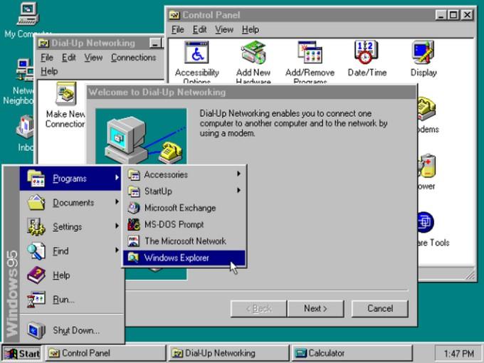 Windows 95 (1995) Windows 95 operatsion tizim tarixidagi eng muhim yangilanishlardan biri.