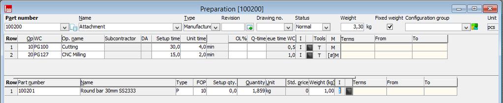 Measuring Data Now you can report measuring data in reporting procedures in the Manufacturing module as well as in the Recording Terminal.