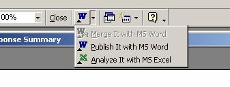 FIGURE 50 - PREVIEW REPORT If you have Microsoft Office installed on your computer, you can export the report to Word or Excel.