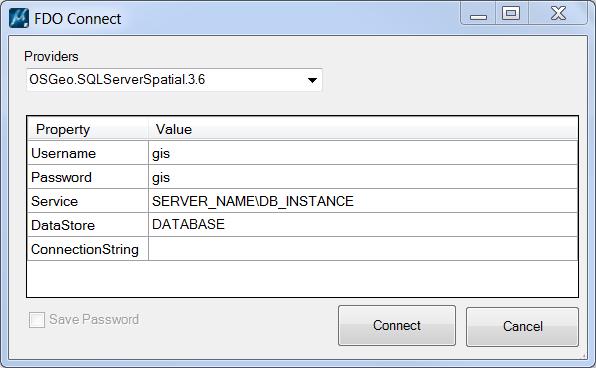 SQL Server Read/write access to feature data in a SQL Server data store. Read more about the provider at https://trac.