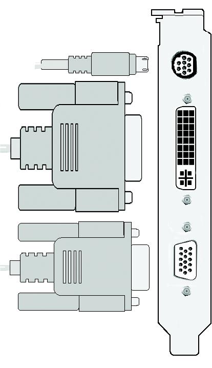 Connector (15-pin) DVI Output Digital LCD Monitor HDTV Pr Pb/AV