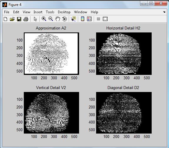 Figure 2.3: Two Level Decomposed Fingerprint Image A two level decomposed Fingerprint image in Figure 2.