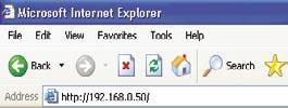 The DI-624 default IP Address is shown at right: Open the web browser Type in the IP Address of the Router (http://192.168.0.